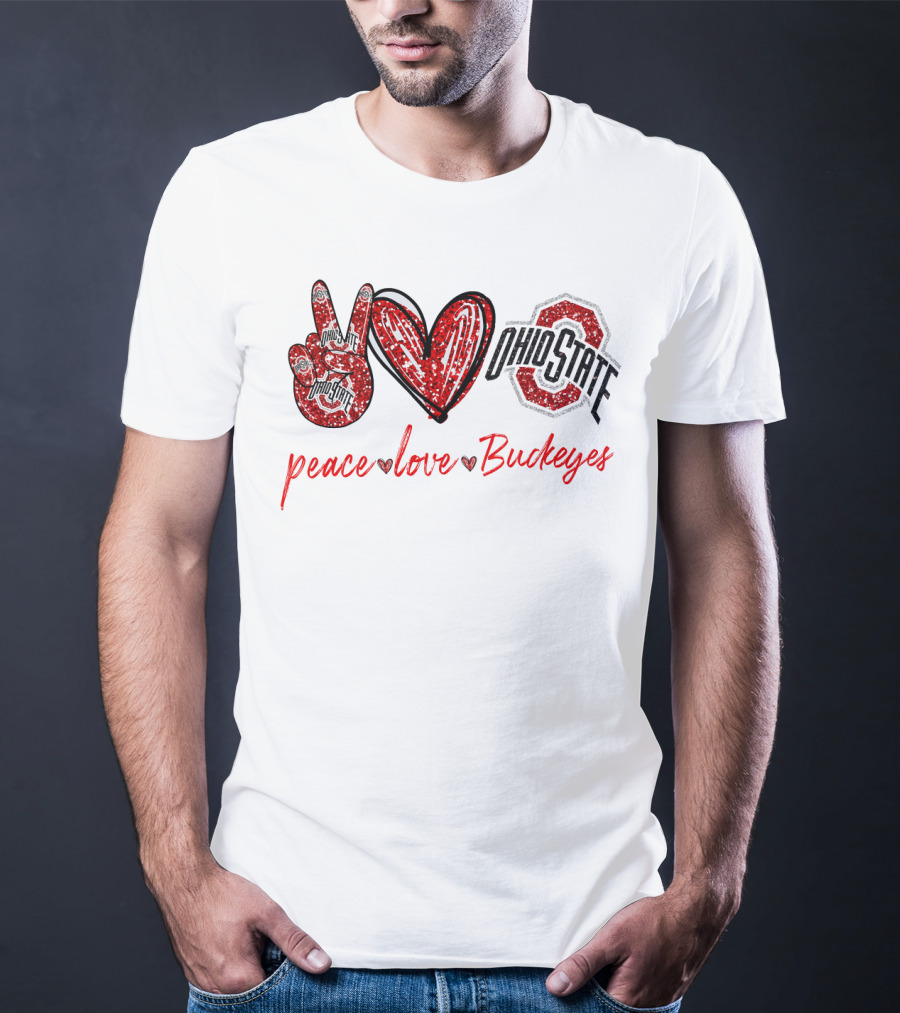 Peace Love Ohio State Buckeyes T-Shirt