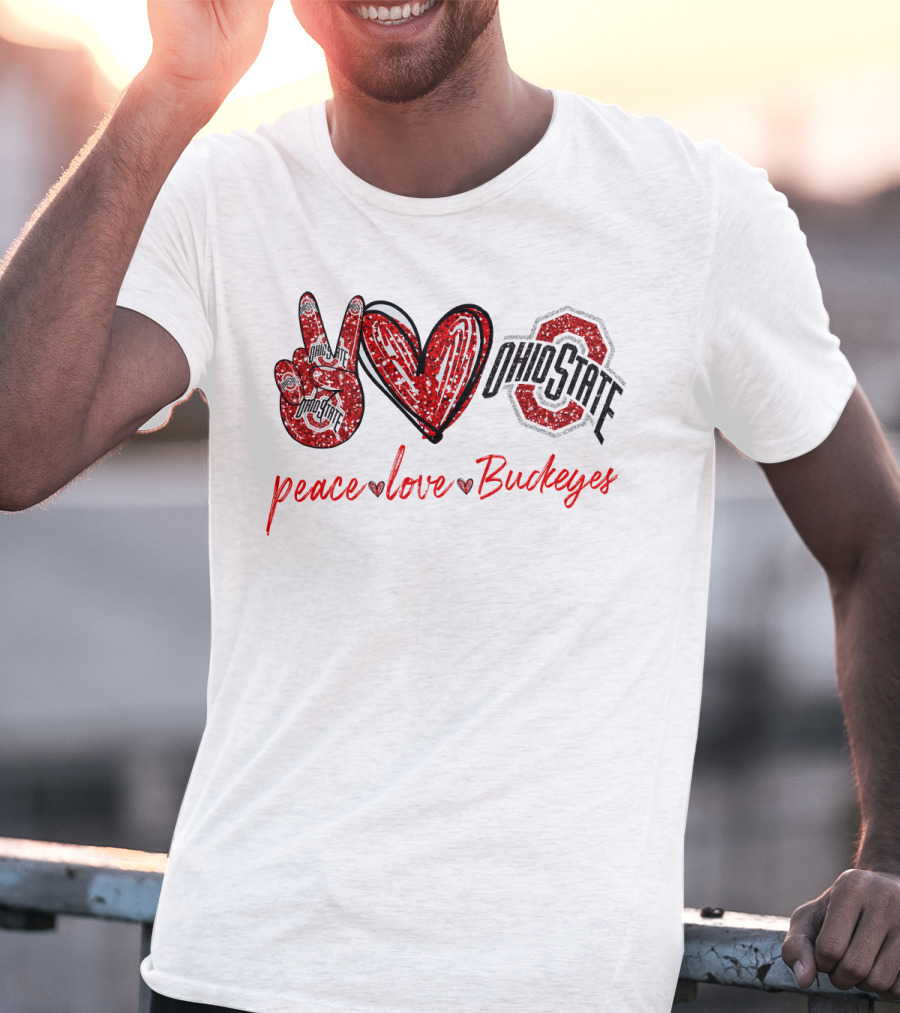 Peace Love Ohio State Buckeyes T-Shirt