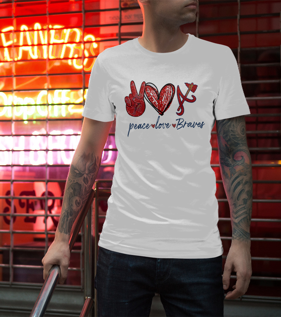 Peace Love Braves T-Shirt