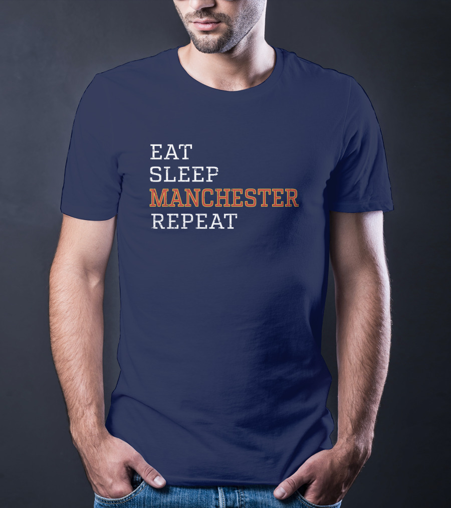 Eat Sleep Manchester Repeat T-Shirt