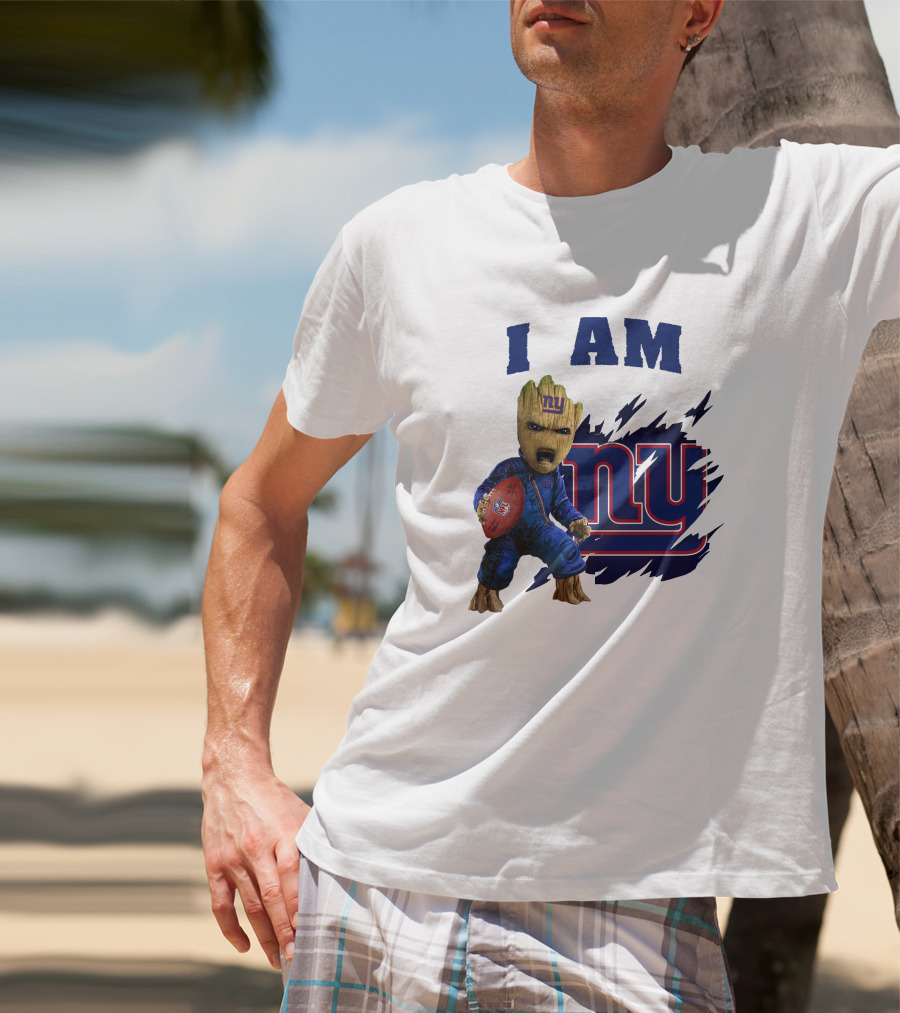 I Am Groot New York Giants NFL Football Fan T-Shirt