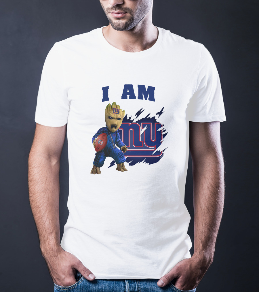 I Am Groot New York Giants NFL Football Fan T-Shirt
