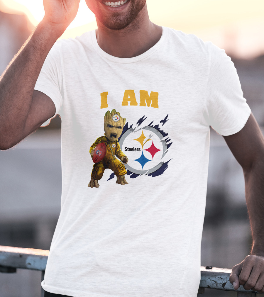 I Am Groot Steelers NFL Football Fan Gear T-Shirt