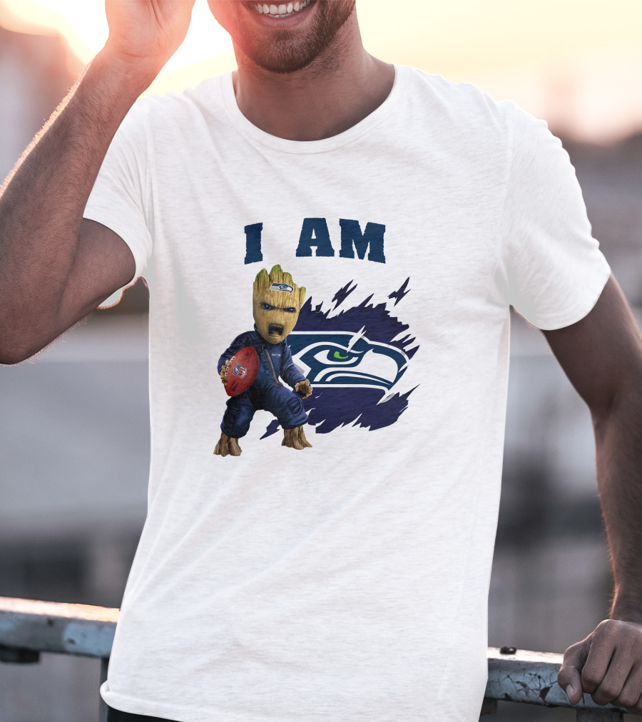 I Am Groot Seattle Seahawks Football T-Shirt