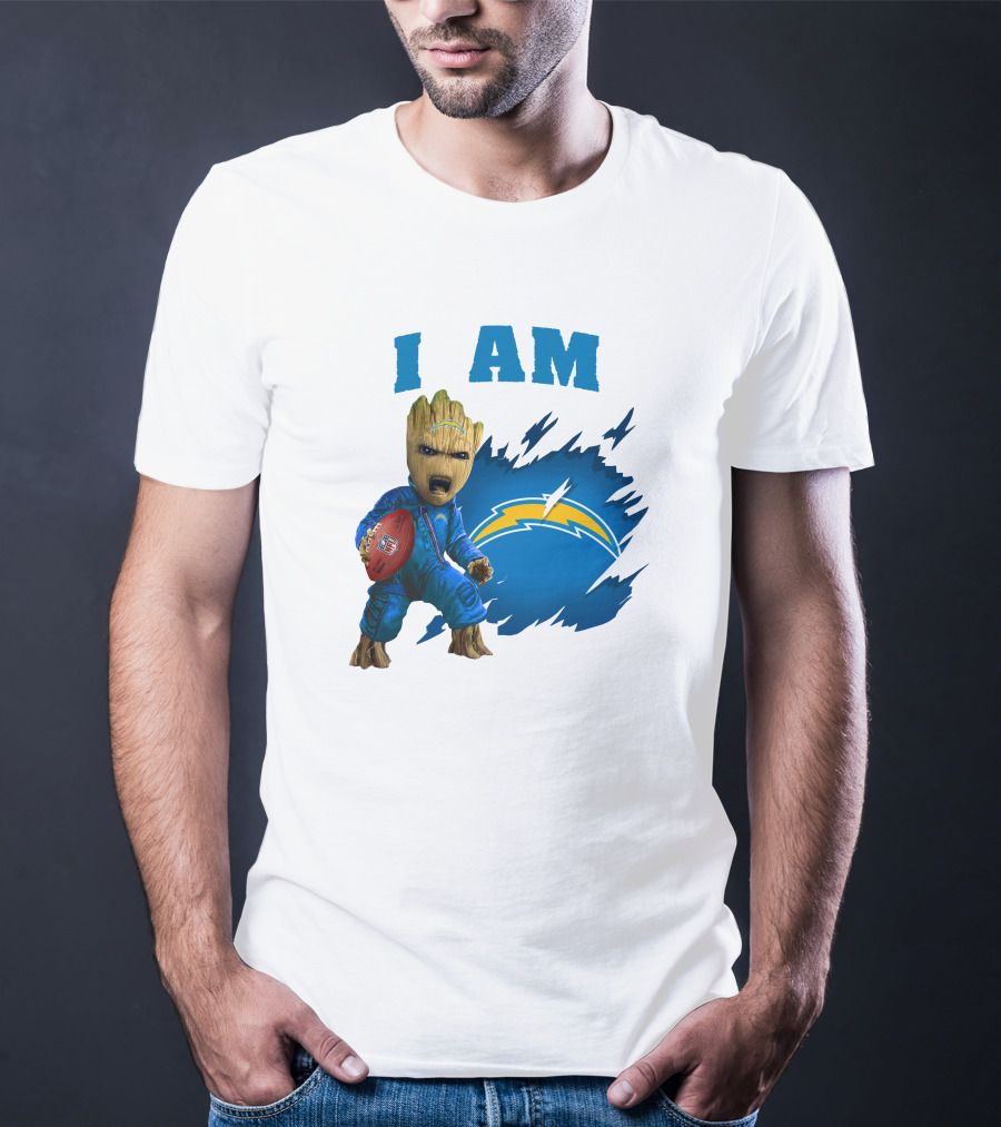 I Am Groot Los Angeles Chargers Football Marvel Character T-Shirt