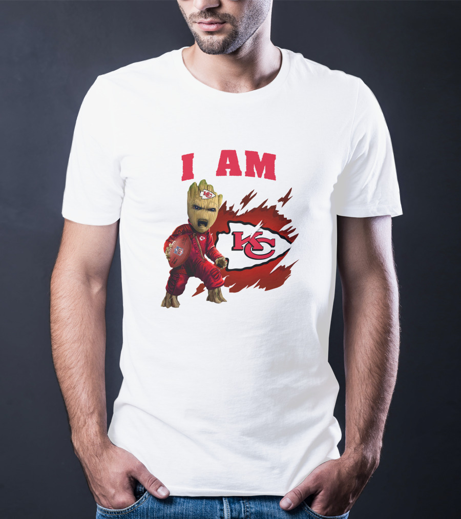 I Am Groot Kansas City Chiefs KC Football Fan Groot T-Shirt