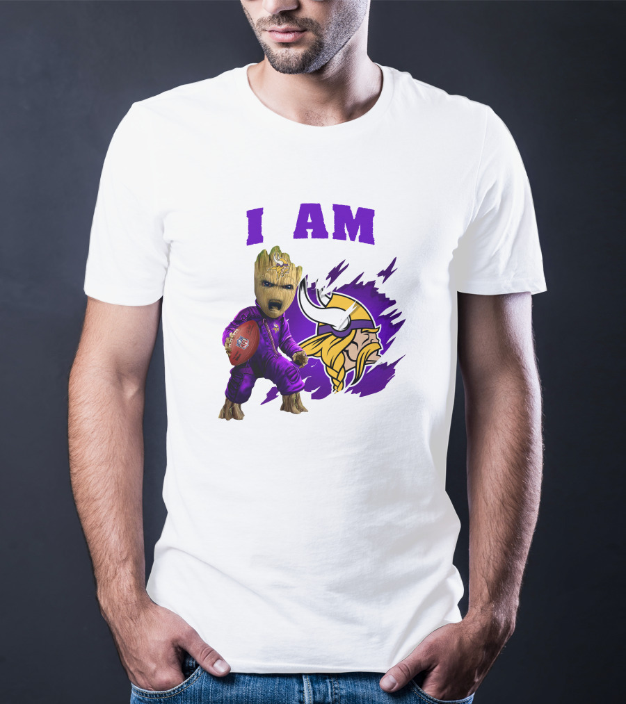I Am Groot Minnesota Vikings Football Character T-Shirt