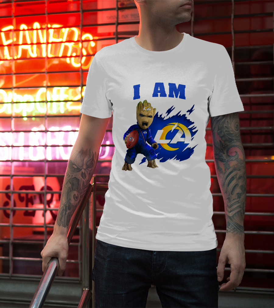 I Am Groot Los Angeles Rams LA Football T-Shirt