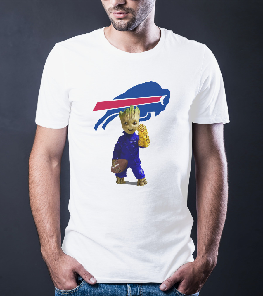 Buffalo Bills Groot Football Infinity Gauntlet T-Shirt