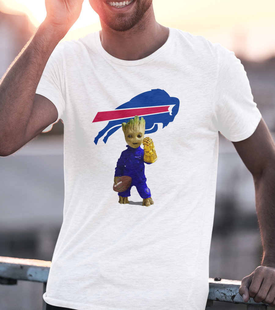 Buffalo Bills Groot Football Infinity Gauntlet T-Shirt
