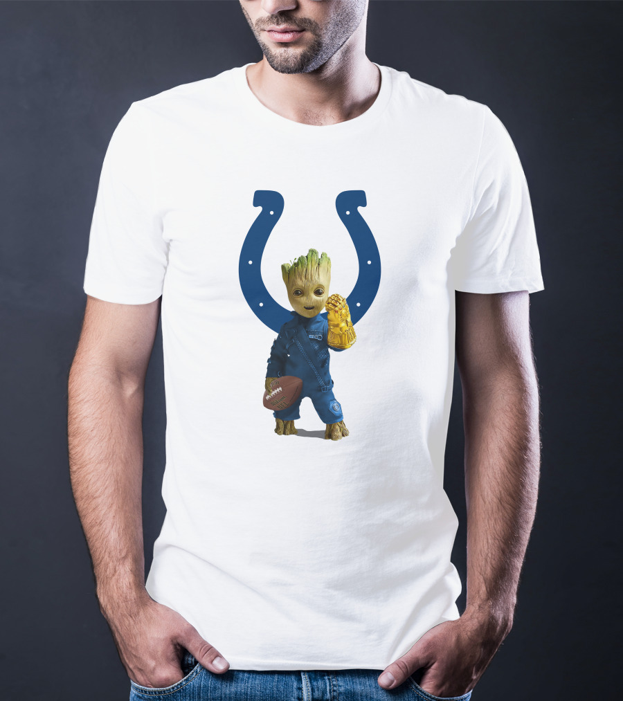 Indianapolis Colts Groot Infinity Gauntlet Football T-Shirt