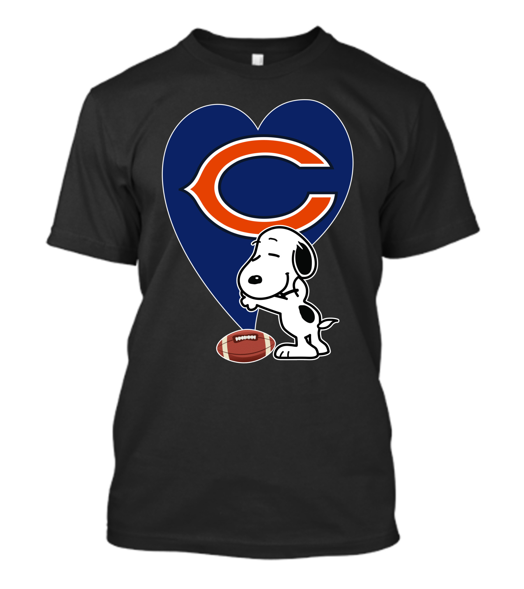 Chicago Bears Snoopy Hug Heart Football T-Shirt