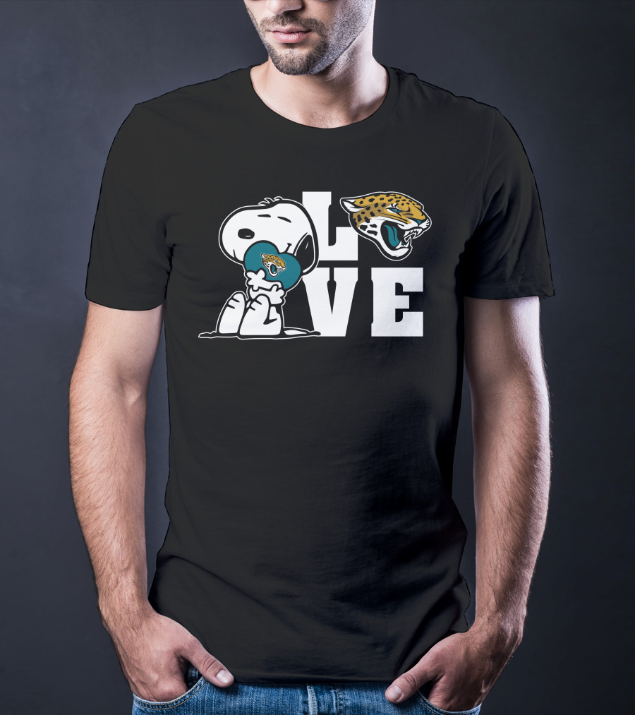 Snoopy Love Jacksonville Jaguars NFL Fan T-Shirt