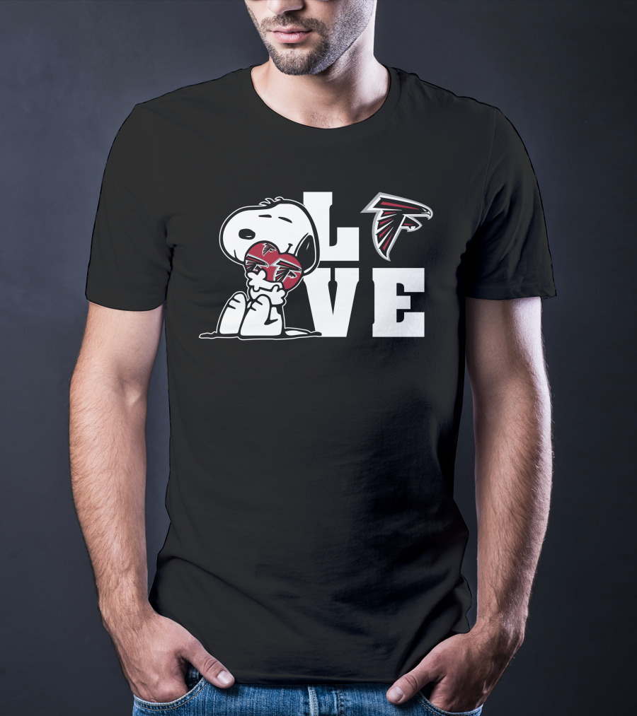 Snoopy Love Atlanta Falcons Football T-Shirt