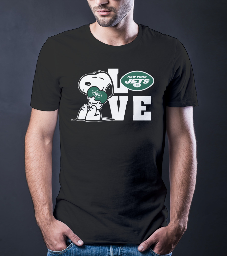 Snoopy Love New York Jets Football T-Shirt