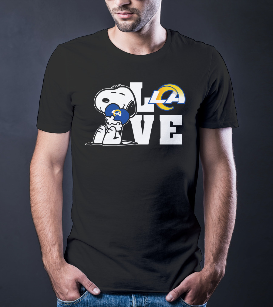 Snoopy Los Angeles Rams Love T-Shirt