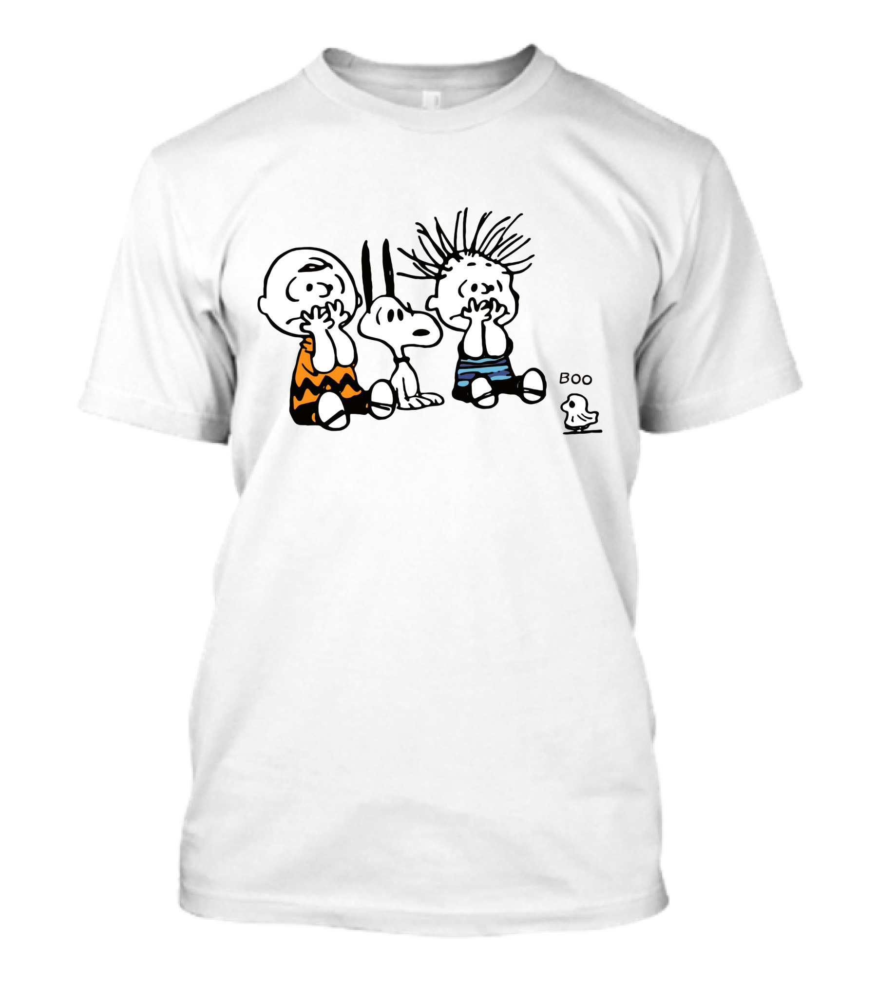 Charlie Brown Snoopy Woodstock Boo Halloween Peanuts Gang T-Shirt