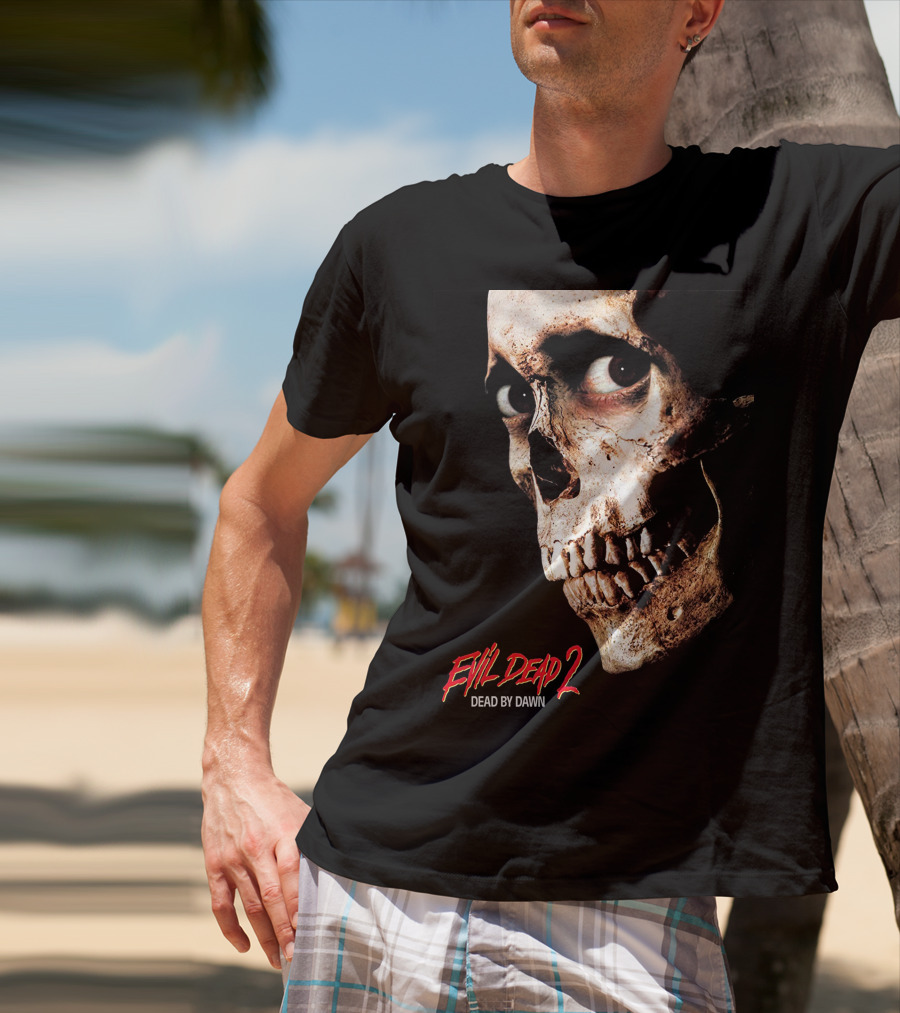 Evil Dead 2 Dead By Dawn Skull Face T-Shirt