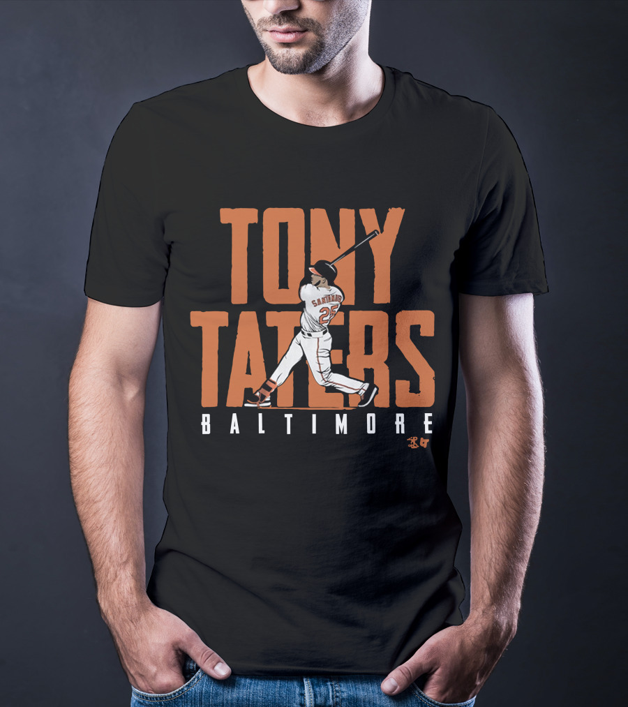 Tony Taters Baltimore Baseball Swinging Legend T-Shirt