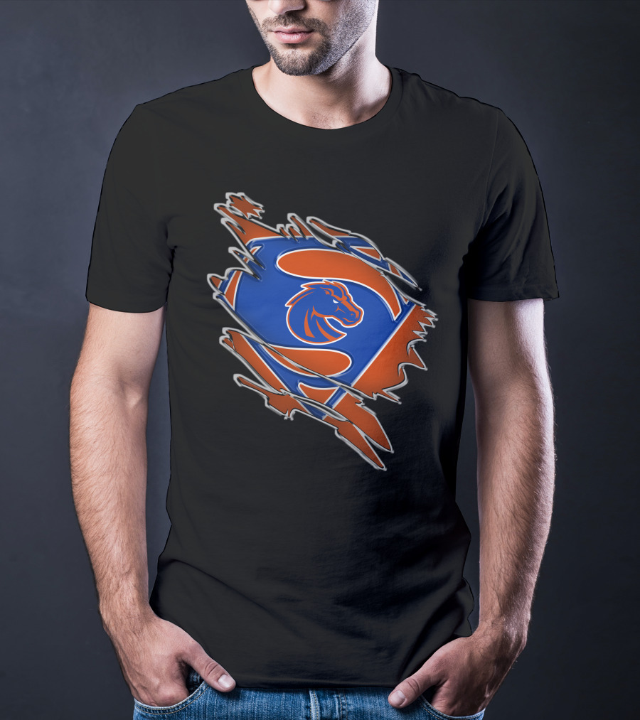Boise State Broncos Superman Logo Emblem T-Shirt