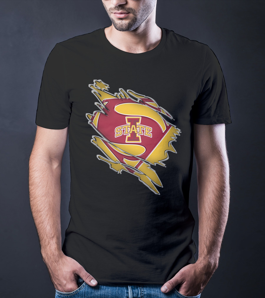Iowa State Cyclones Superman Logo Burst T-Shirt