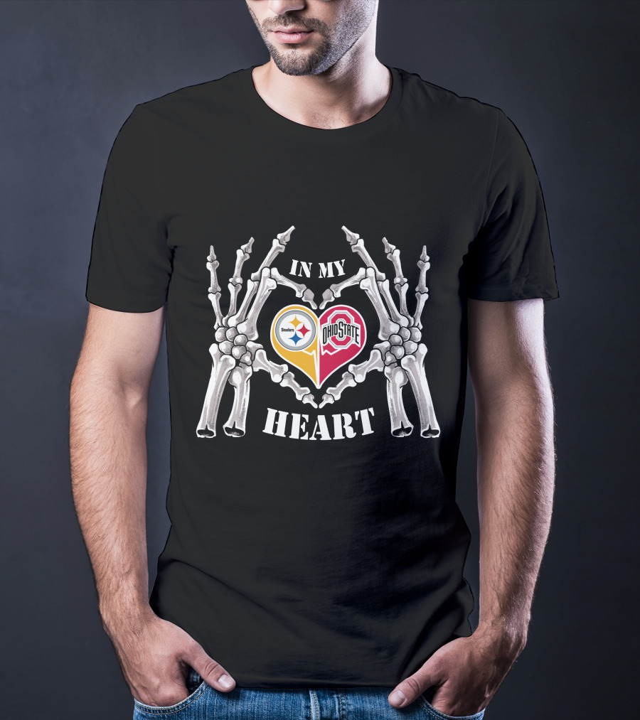 In My Heart Pittsburgh Steelers Ohio State Buckeyes T-Shirt