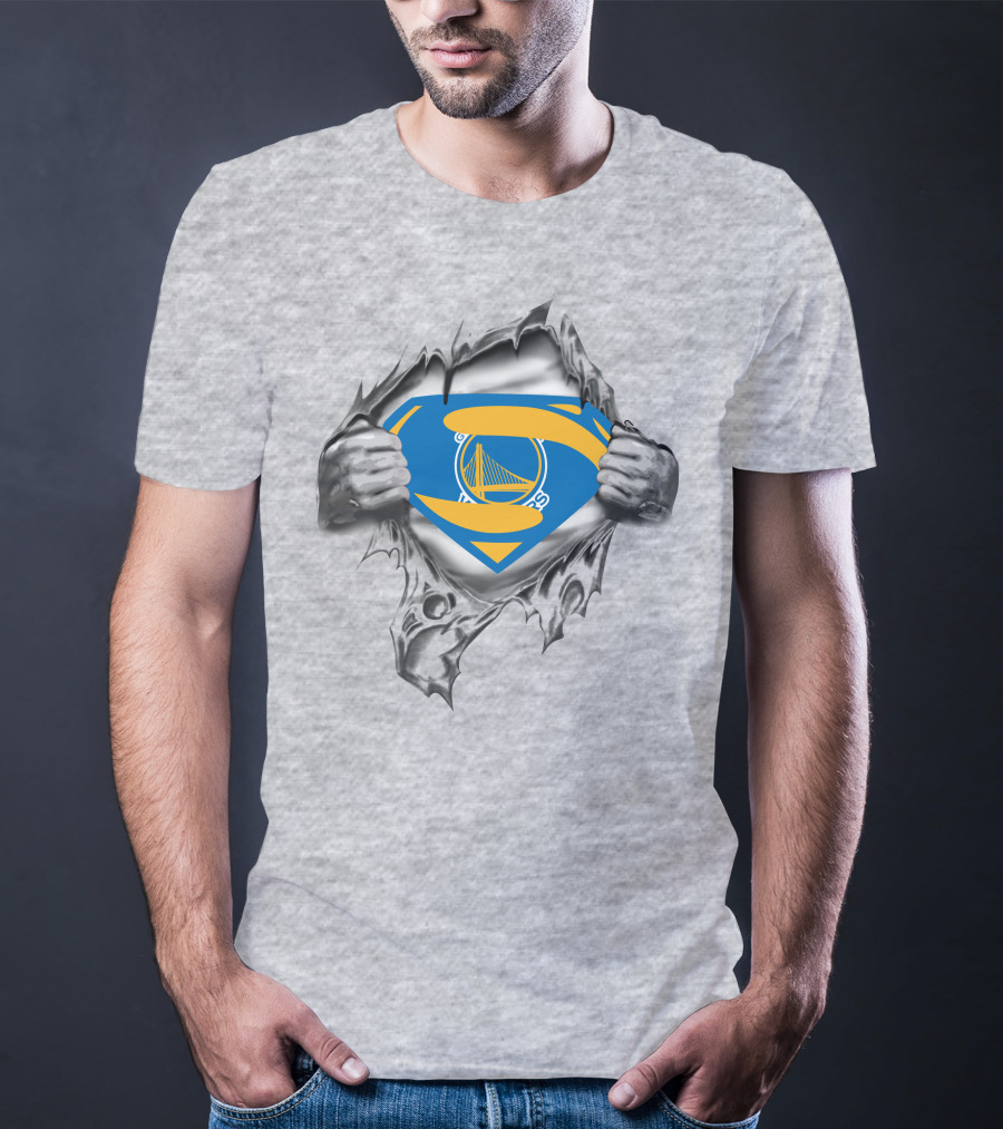 Golden State Warriors Superman Logo Fusion T-Shirt