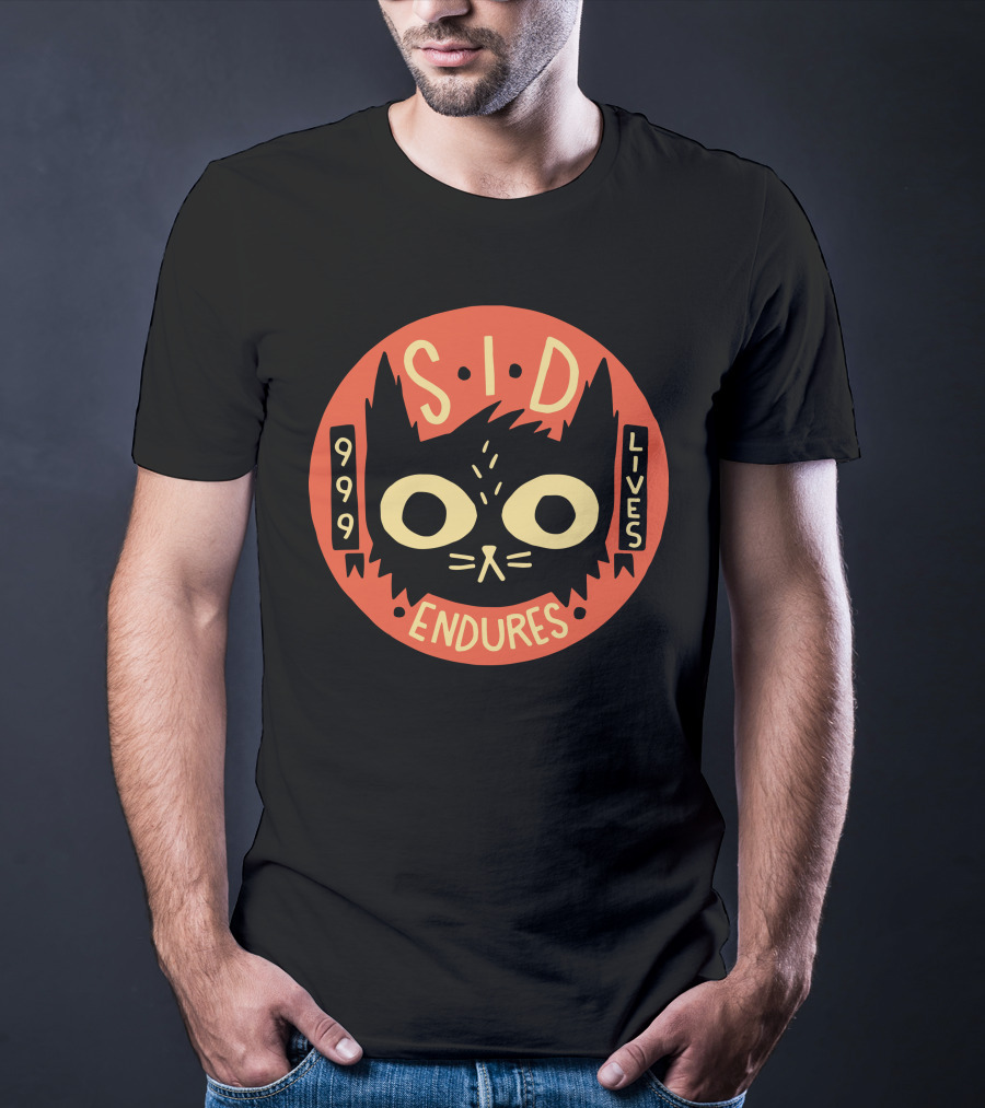 Sid Endures 999 Lives Cat Emblem T-Shirt