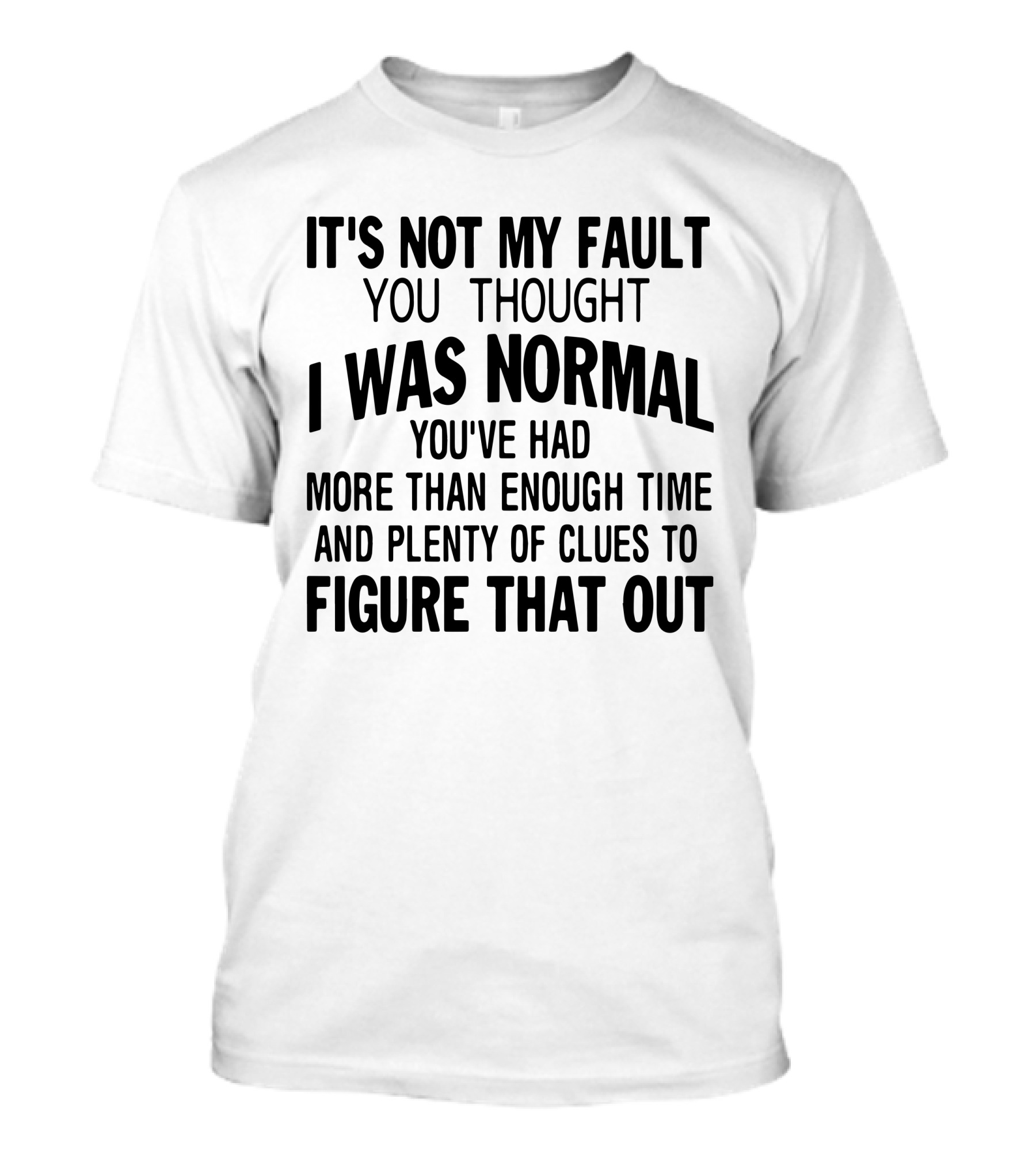 It's Not My Fault You Thought I Was Normal You've Had More Than Enough Time And Plenty Of Clues To Figure That Out T-Shirt