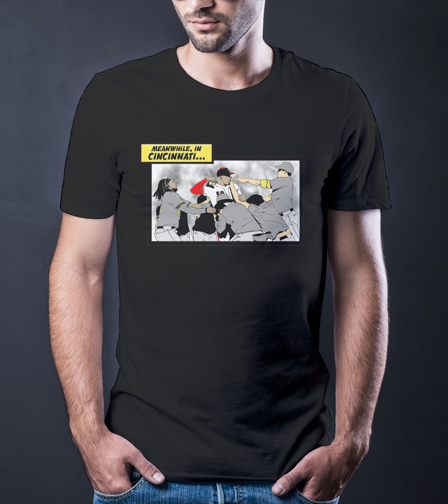 Meanwhile In Cincinnati Baseball Brawl Scene T-Shirt