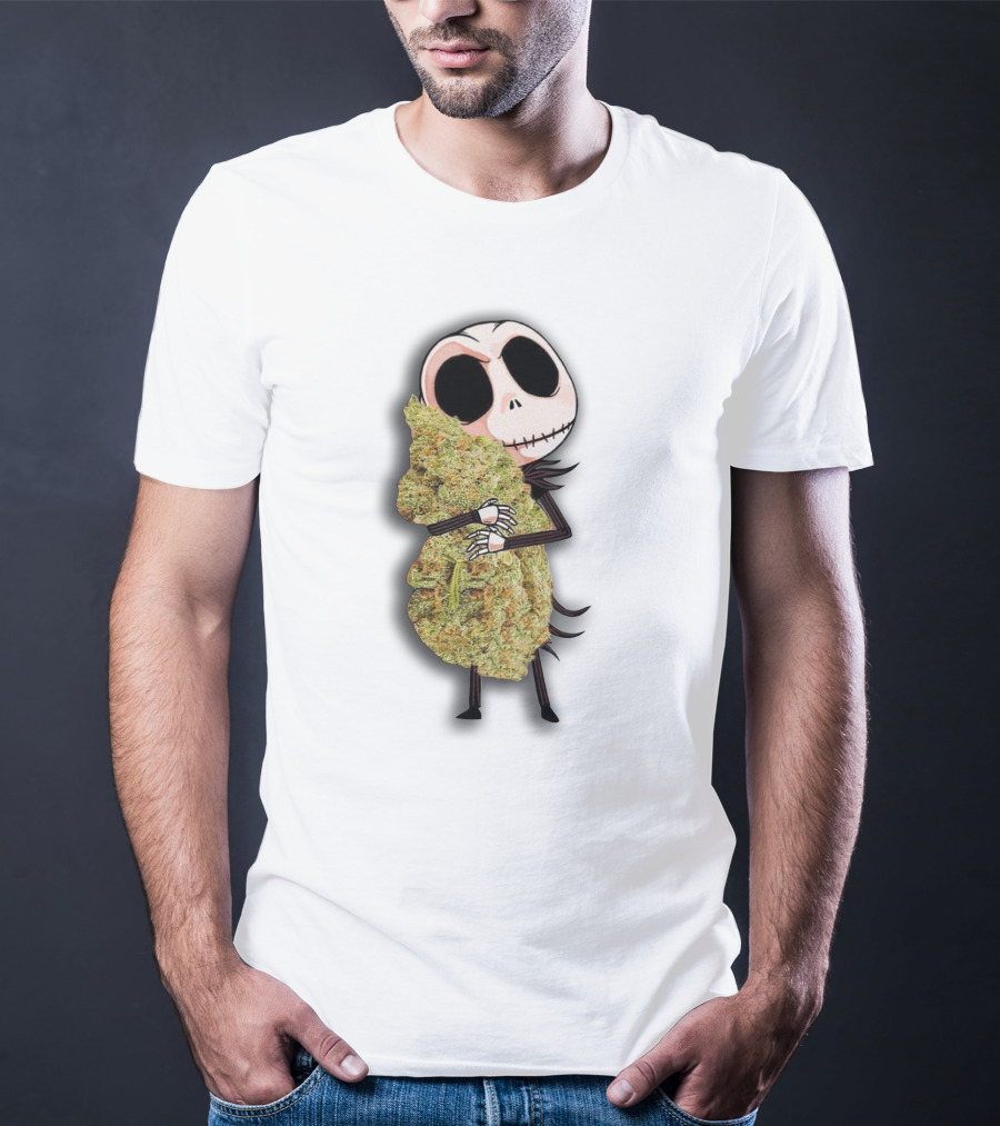 Jack Skellington Hug Cannabis T-Shirt