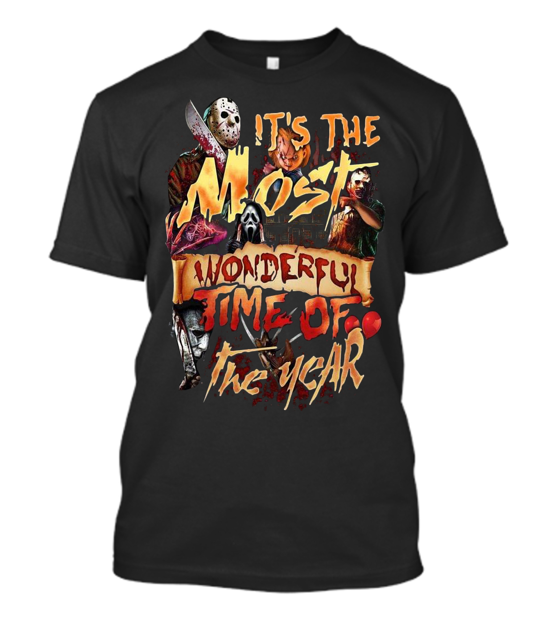 It's The Most Wonderful Time Of The Year Jason Voorhees Freddy Krueger Pennywise Ghostface Michael Myers T-Shirt