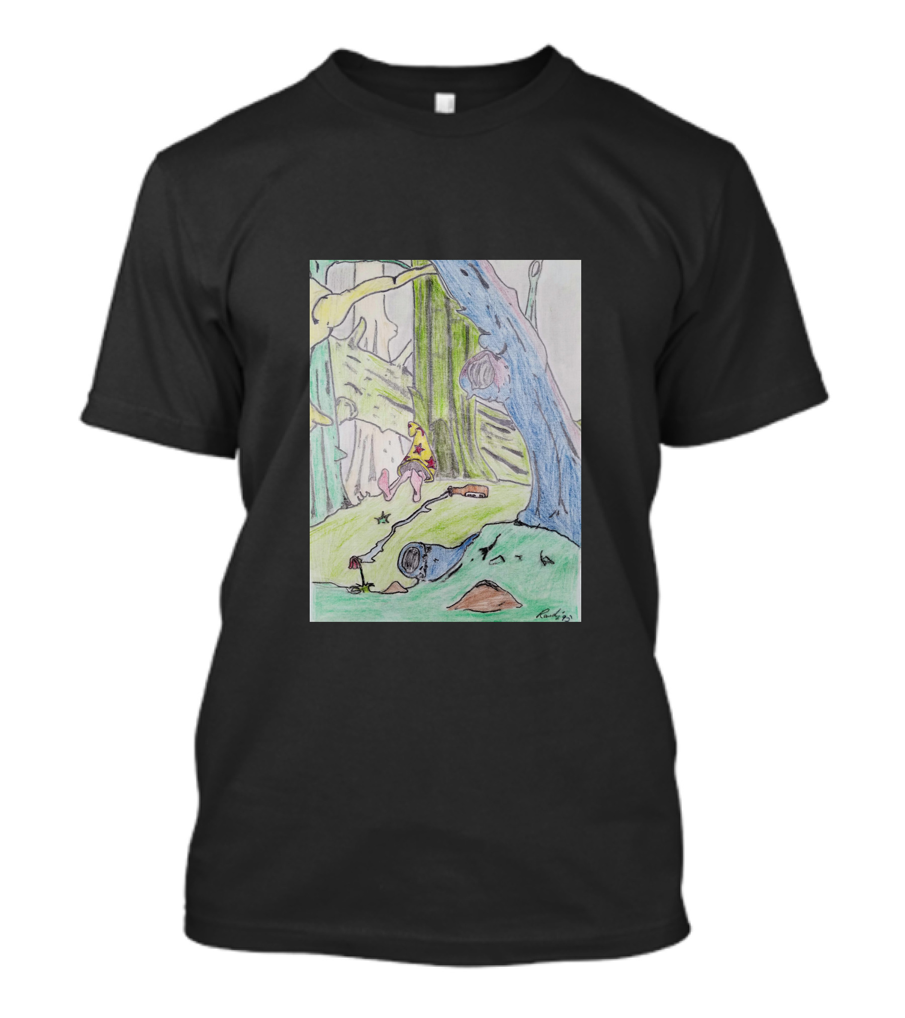 The Colored Forest Mysterious Path In Enchanted Woods T-Shirt