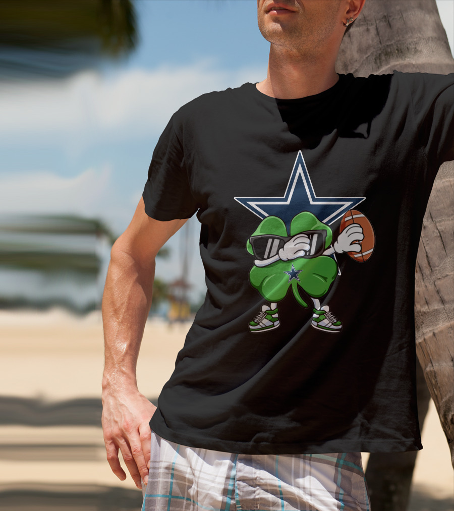 Dallas Cowboys Shamrock Football Star T-Shirt