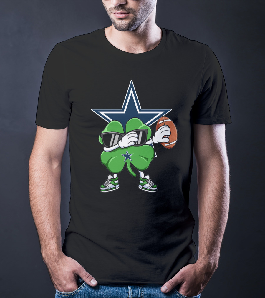 Dallas Cowboys Shamrock Football Star T-Shirt