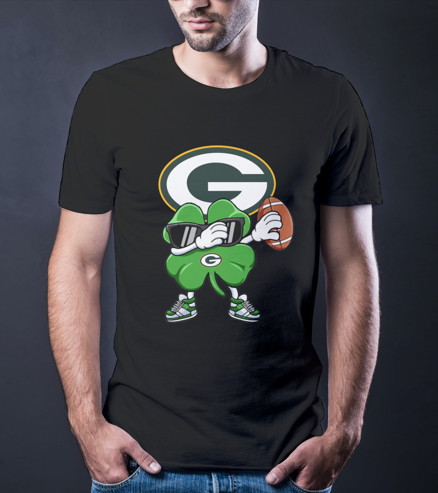 Green Bay Packers Shamrock Football Character T-Shirt