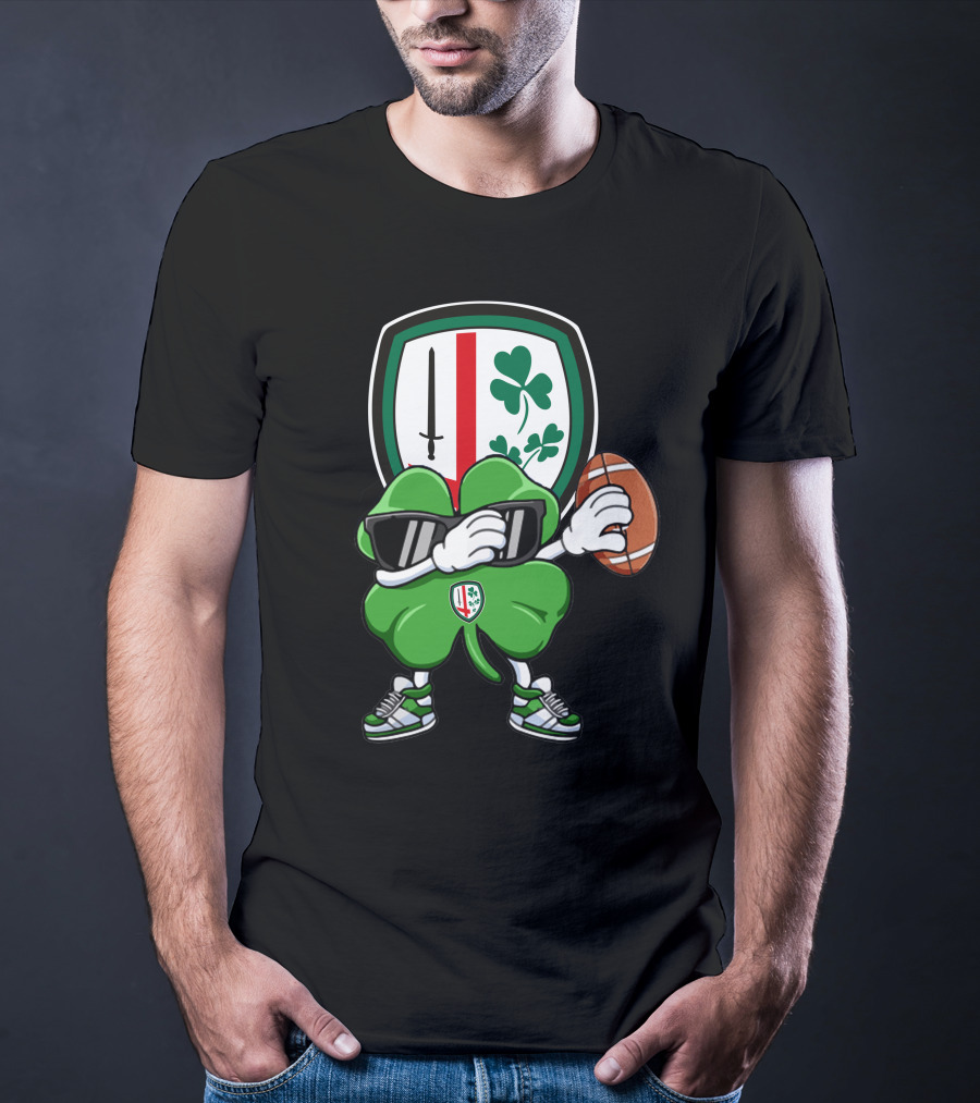 London Irish Shamrock Rugby Football Mascot T-Shirt