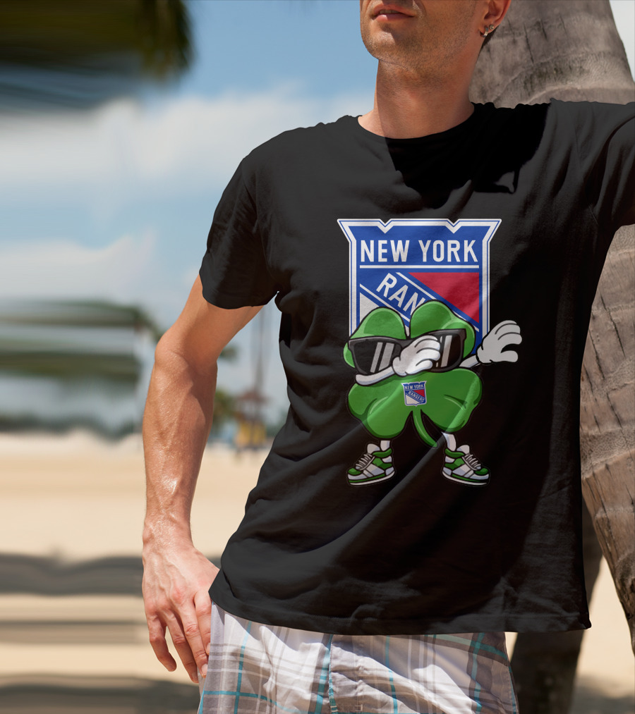 New York Rangers Clover Mascot Dabbing T-Shirt