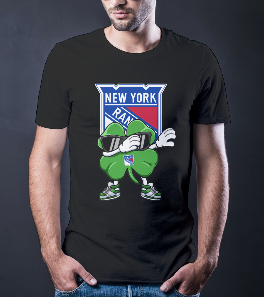 New York Rangers Clover Mascot Dabbing T-Shirt