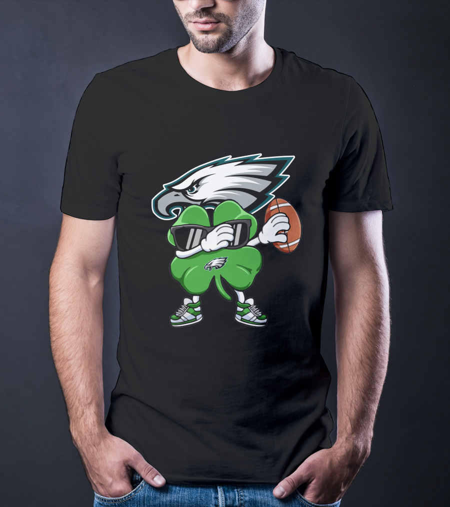 Philadelphia Eagles Shamrock Football Mascot T-Shirt