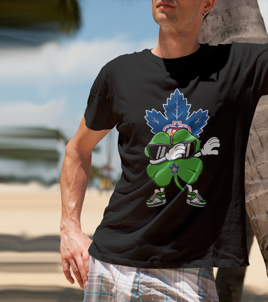 Toronto Marlies Clover Leaf Mascot With Sunglasses And Sneakers T-Shirt