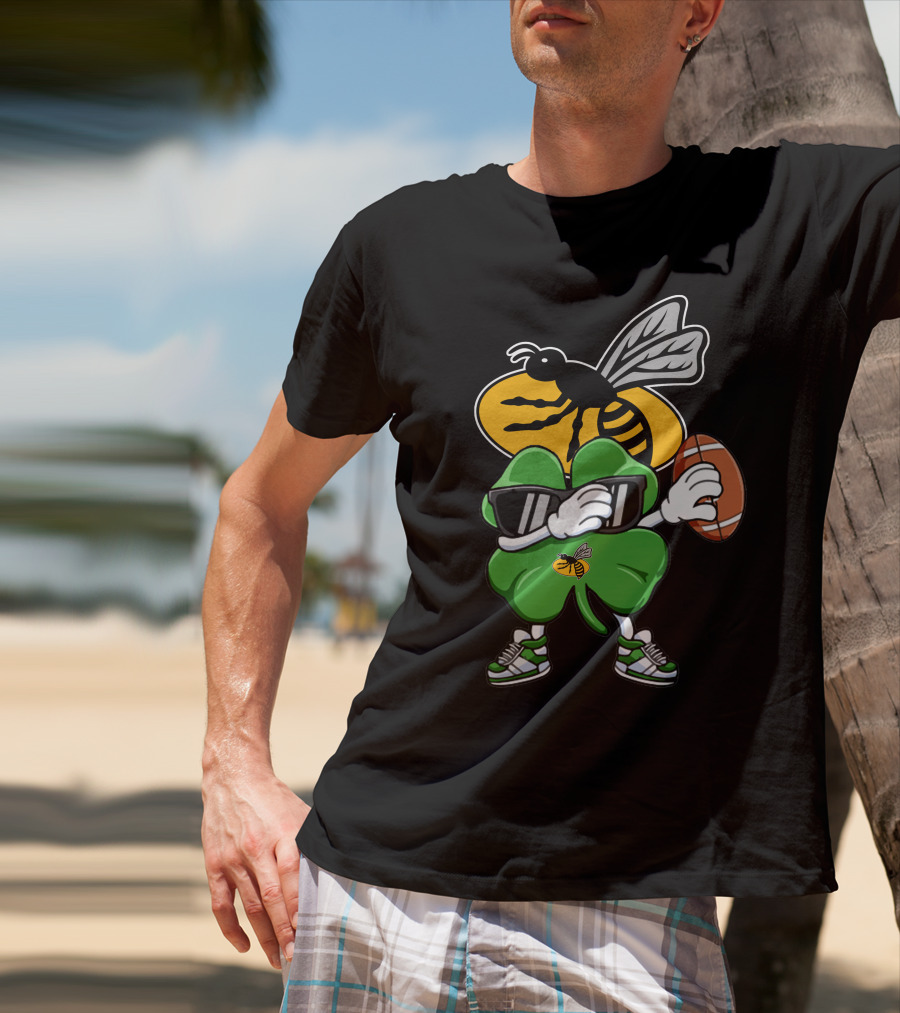 Wasps RFC Shamrock With Sunglasses And Football T-Shirt