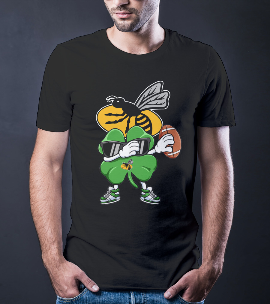 Wasps RFC Shamrock With Sunglasses And Football T-Shirt