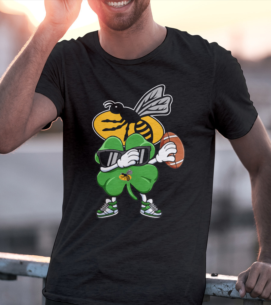 Wasps RFC Shamrock With Sunglasses And Football T-Shirt