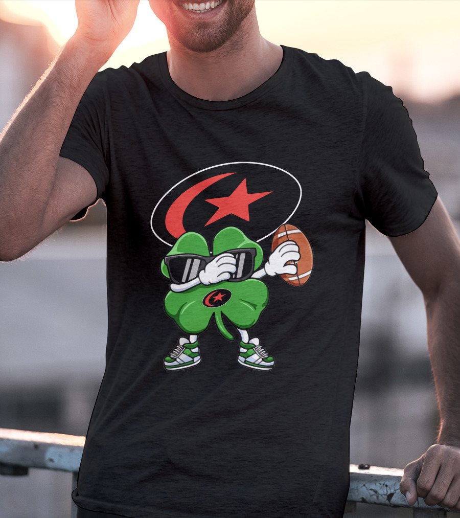 Saracens Rugby Lucky Clover Star Logo Football T-Shirt