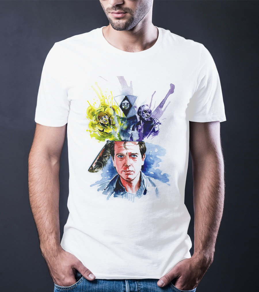 Peter Gabriel Watercolor Portrait With Surreal Artistic Elements T-Shirt