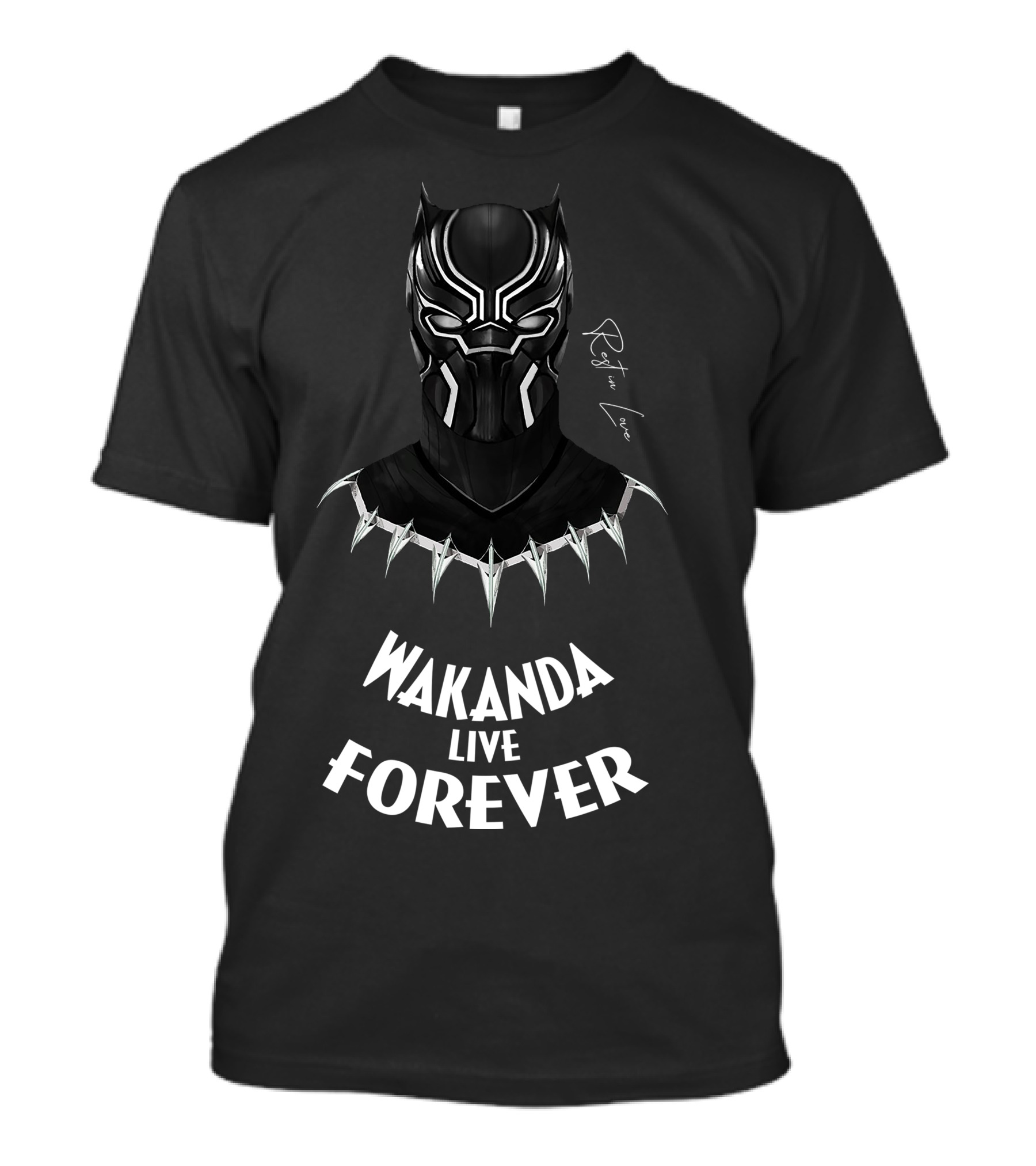 BlxckPantherWakanda BPW2908 Wakanda Live Forever T-Shirt