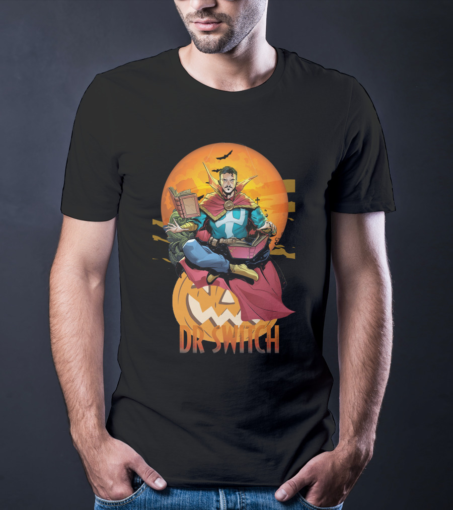 DR SWITCH DS1109 Halloween Comic Character Pumpkin T-Shirt