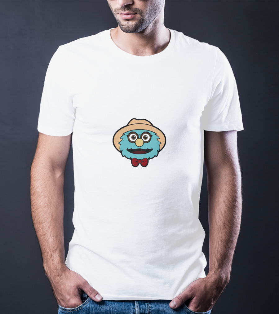 Puppet History Blue Puppet Professor With Hat And Bow Tie T-Shirt