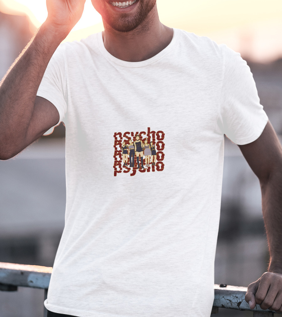 Psycho Text With Group Of People T-Shirt